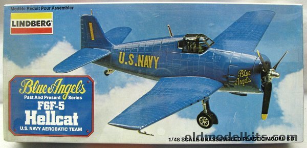 Lindberg 1/48 Grumman F6F-5 Hellcat Blue Angels - (F6F5) Past and Present Series, 2330 plastic model kit